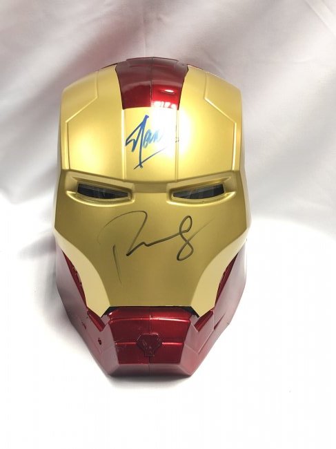 Robert Downey Jr Iron Man Signed Autograph Mask (1 of 3)