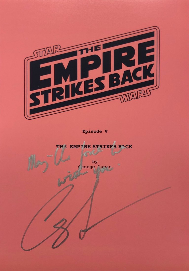 George Lucas Autograph Signed Star Wars  Movie Script (1 of 1)