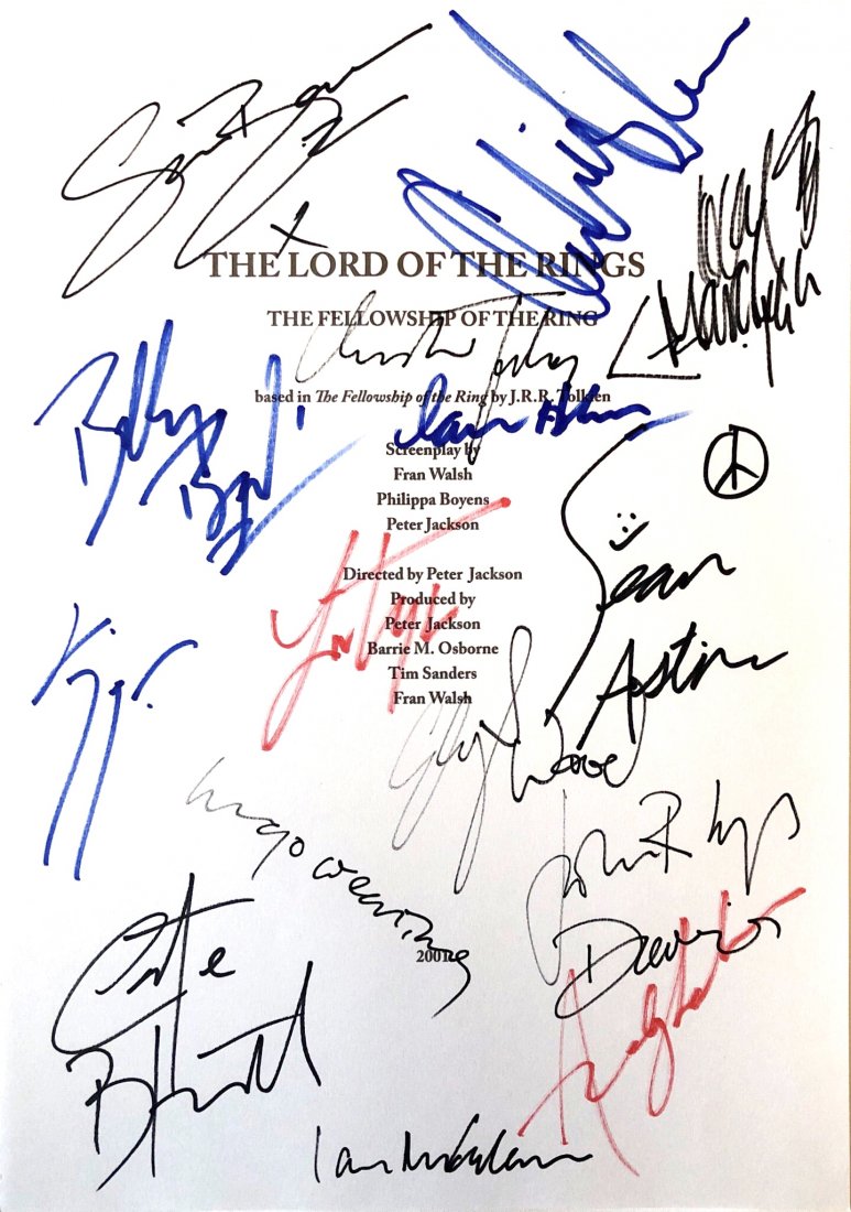 Sean Bean Elijah Wood Autograph Lord of The Rings Scrip (1 of 1)