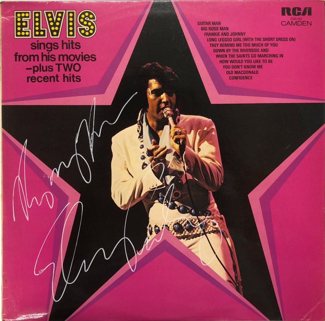 Elvis Presley Autograph Signed Movie Hits Vinyl (1 of 1)