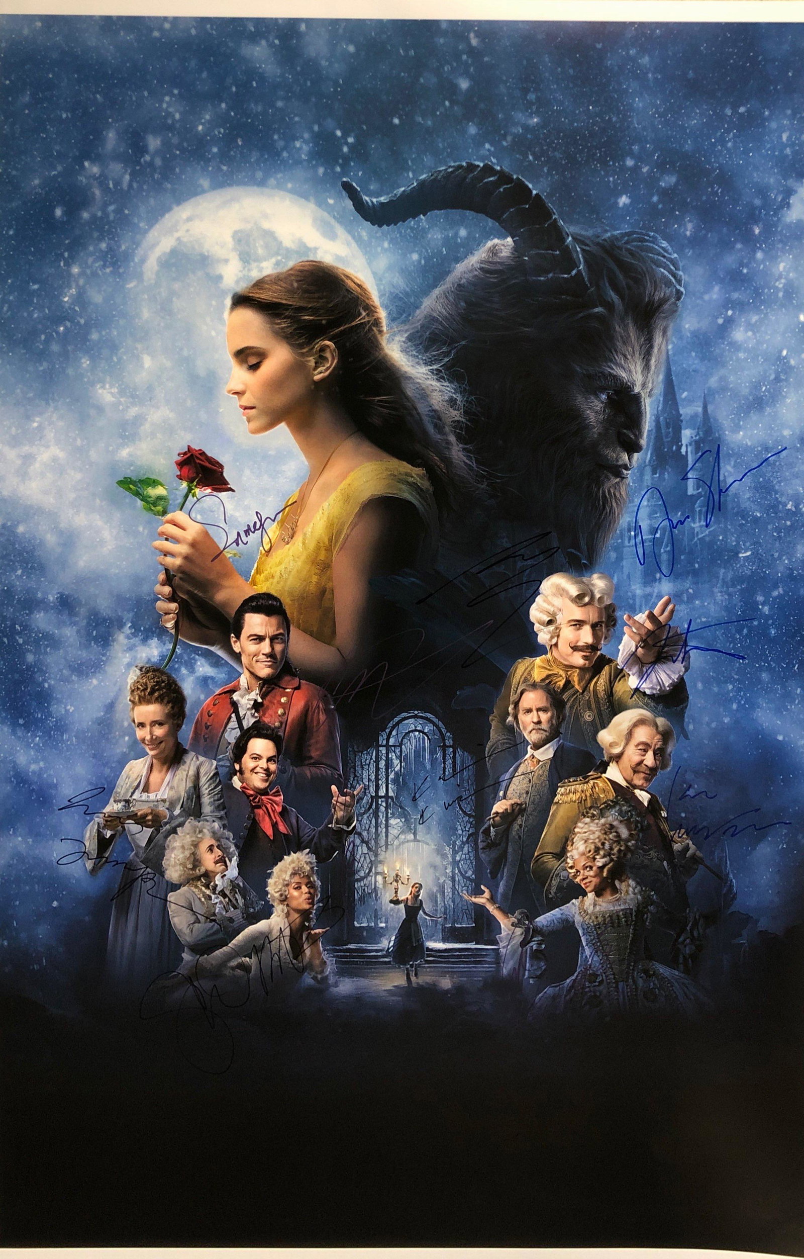 Beauty & the Beast Emma Watson SIGNED Poster: Autographed by: Emma Watson, Dan Stevens, Luke Evans, Josh Gad, Kevin Kline, Ewan McGregor, Ian McKellen, Ema Thompson, Audra McDonald, Stanley Tucci, Gugu Mbatha-Raw Size: 24" x 36" All items come wi