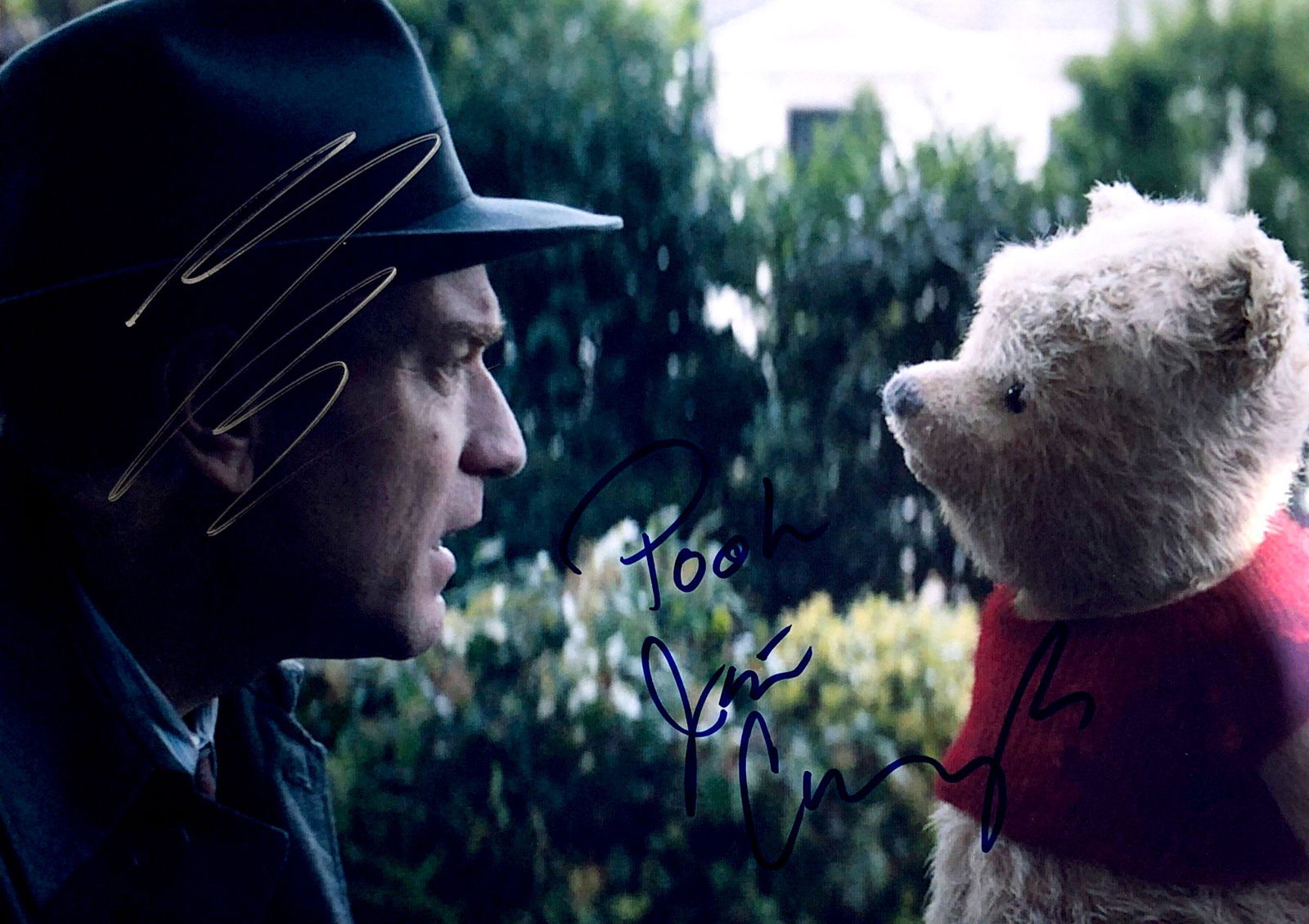 Winnie The Pooh Christopher Robin Ewan McGregor: Autographed by: Ewan McGregor, Jim Cummings Size: 8" x 10" All items come with COA which has professional authentication services by experts. Certificate come with unique silver hologram and serial nu