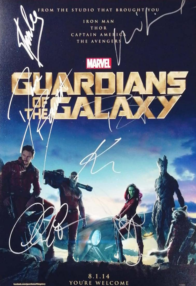 Guardians of The Galaxy 1 Bradley Cooper Stan Lee: Autographed by: Chris Pratt, Zoe Saldana, Dave Bautista, Vin Diesel, Bradley Cooper, Stan Lee Size: 8" x 10" All items come with COA which has professional authentication services by experts. Certific