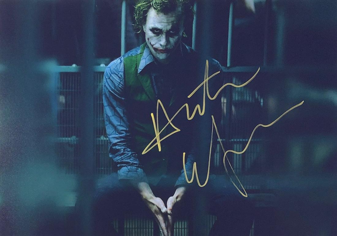 Batman Dark Knight Heath Ledger Autographed Signed: Autographed by: Heath Ledger Size: 8" x 10" All items come with COA which has professional authentication services by experts. Certificate come with unique silver hologram and serial number autograph.
