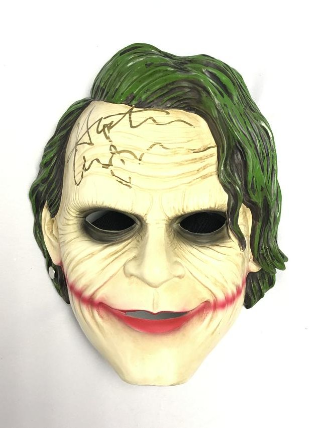 Heath Ledger The Joker Autograph Signed Mask Batman: Autographed by: Heath Jedger Product Description: PVC Made All items come with COA which has professional authentication services by experts. Certificate come with unique silver hologram and serial nu