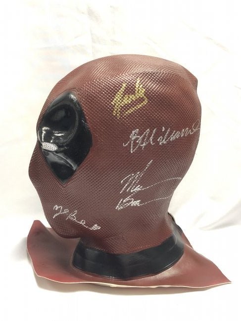 Deadpool Signed Autograph Mask: Autographed by: Ryan Reynolds, Morena Baccarin, Stefan Kapicic, Brianna Hildebrand, Zazie Beetz, Josh Brolin and Stan Lee Product Description: PVC Made All items come with COA which has professional a