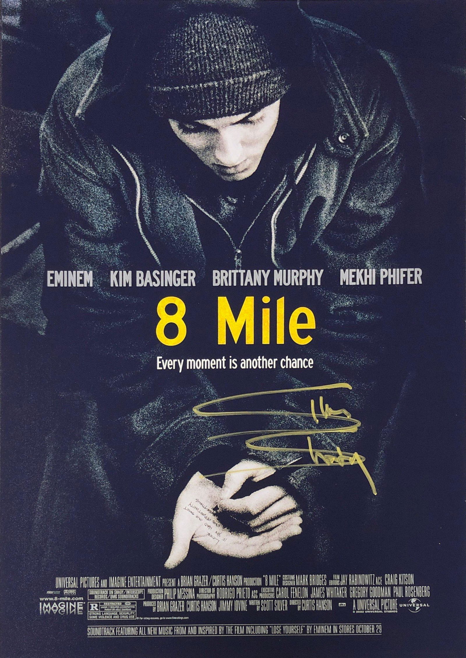 8 Mile Eminem Autographed Signed Photo: Autographed by: Eminem Size: 8" x 10" All items come with COA which has professional authentication services by experts. Certificate come with unique silver hologram and serial number autograph. Items