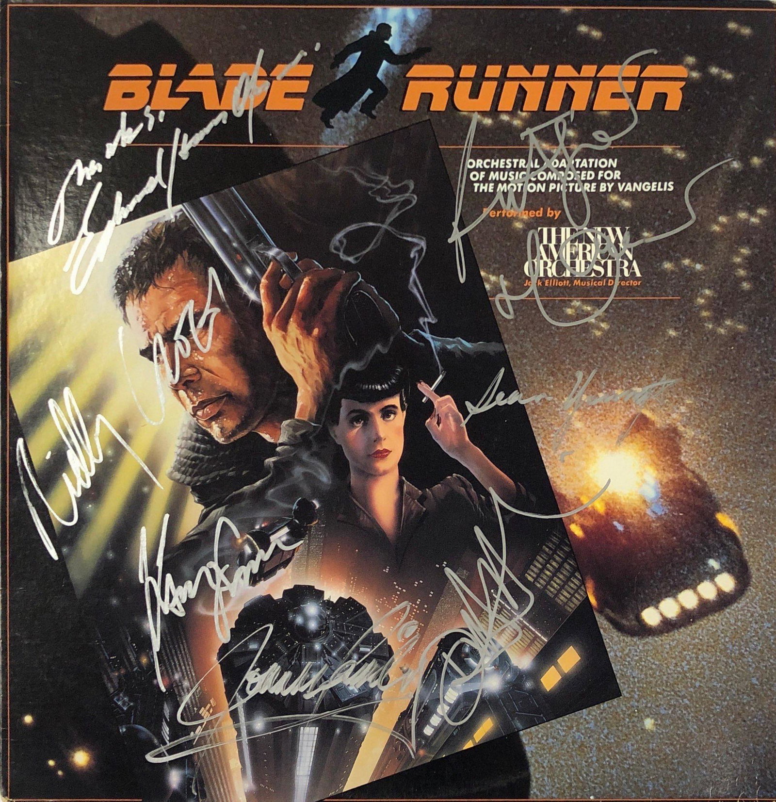 Blade Runner Harrison Ford LD Autograph Signed: Autographed by: Harrison Ford, Rutger Hauer, Daryl Hannah, Sean Young, Edward James Olmos, Joanna Cassidy, Ridley Scott All items come with COA which has professional authentication services by expert