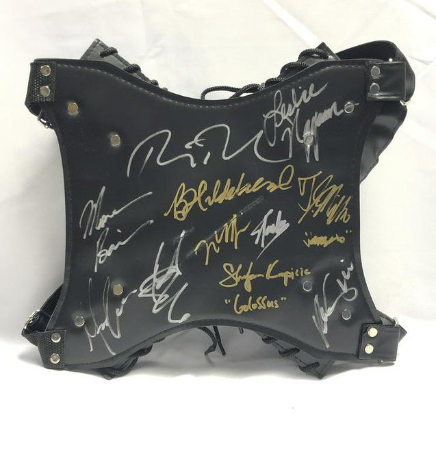 Ryan Reynolds Stan Lee T.J. Miller Autograph Signed: Autographed by: Ryan Reynolds, Morena Baccarin, Ed Skrein, Stefan Kapicic, Brianna Hildebrand, Gina Carano, T.J. Miller, Leslie Uggams, Stan Lee, Tim Miller, Karan Soni Product Description: Product Si