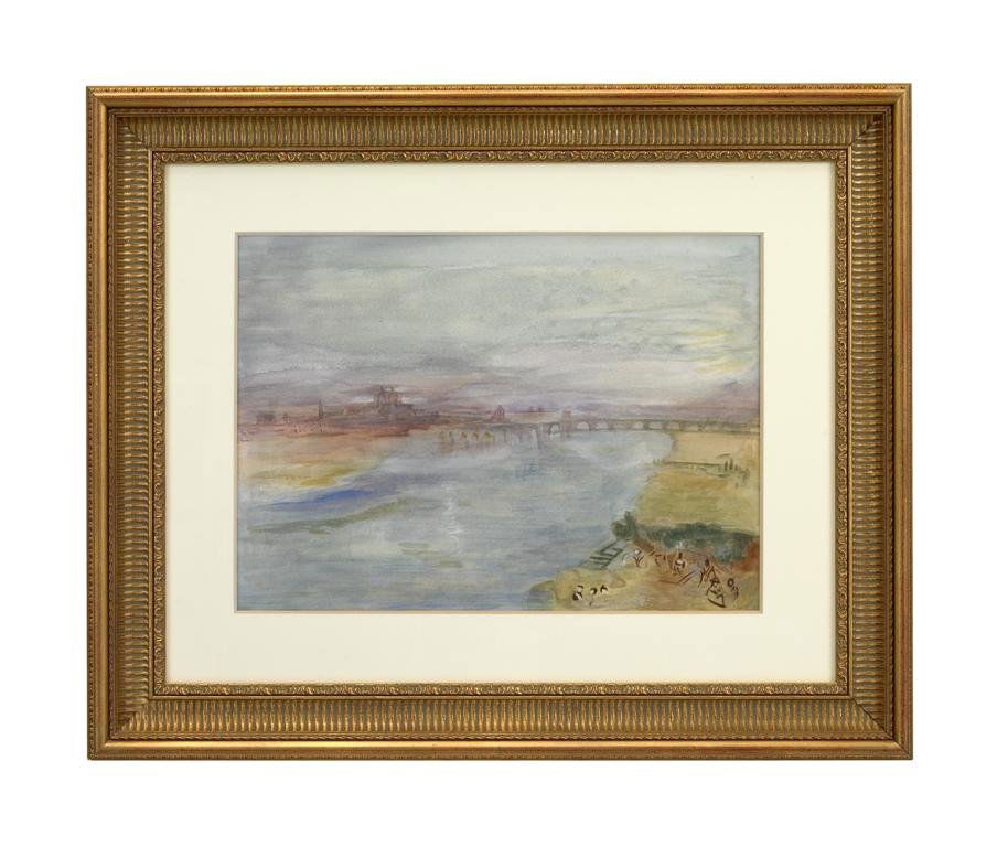 Avignon (1828): Manner of Joseph Mallord William TURNER (British 1775 - 1851) Painting Reproduction Troubetzkoy 64 x 79 cm Turner, English landscape painter, began as a water colourist. He made copious studies from n