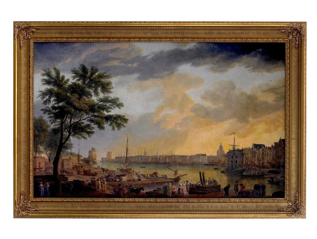 Port de la Rochelle: Claude Joseph VERNET (1714 - 1789) Painting Reproduction Troubetzkoy 138 x 94 cm Claude Joseph Vernet trained with his father, a minor decorative painter, and with the history painter, Philippe Sauvan