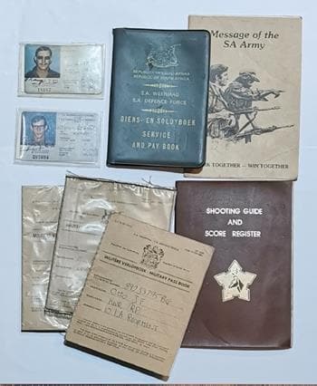 BORDER WAR.SADF Army Paperwork Lot (1 of 1)