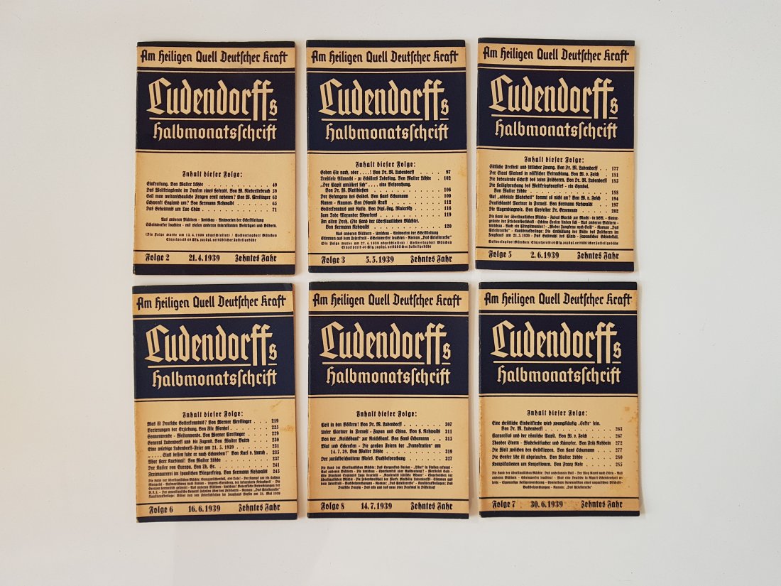 Magazines - "Ludendorffs Halbmonatsschrift" - 1939 (1 of 8)