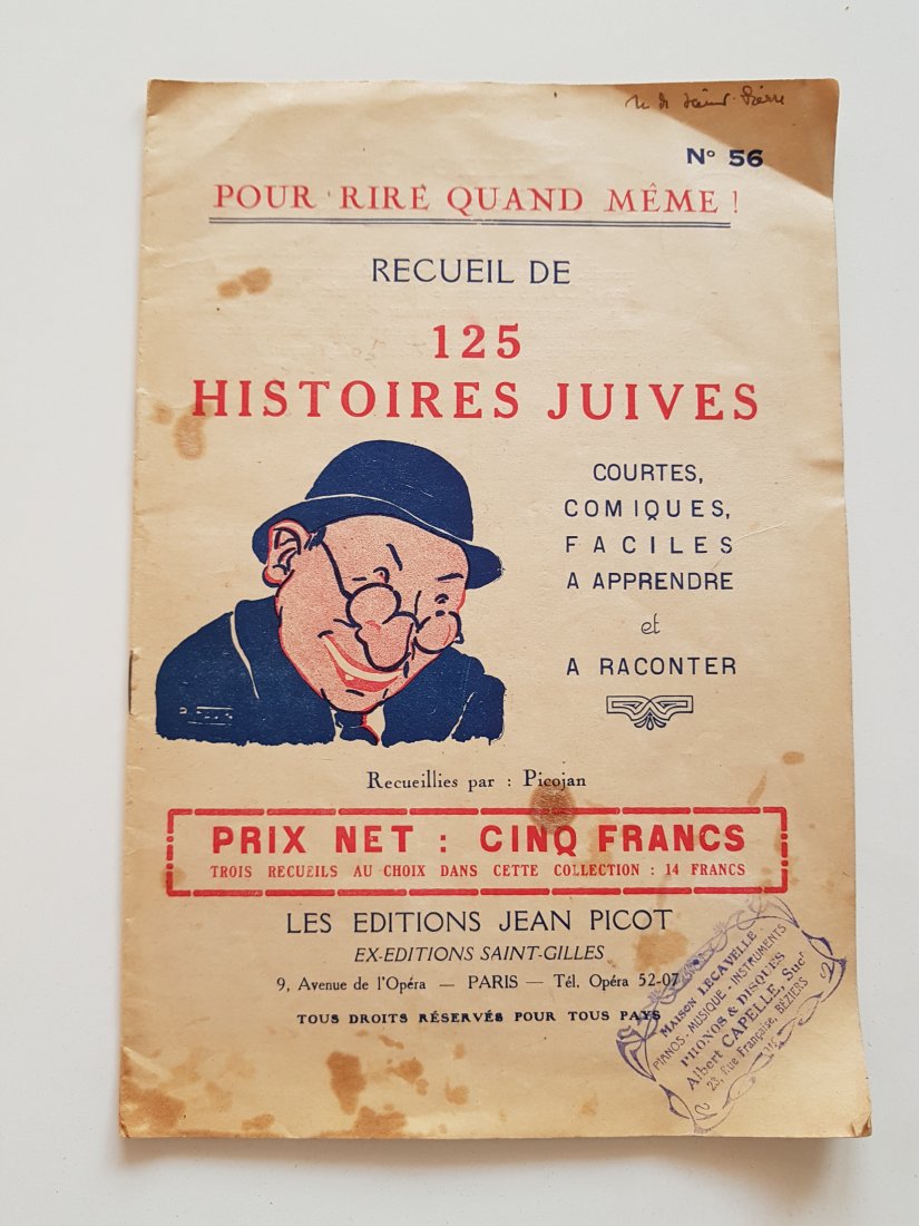 French Anti-Semitic Booklet - 125 Stories About Jews (1 of 4)