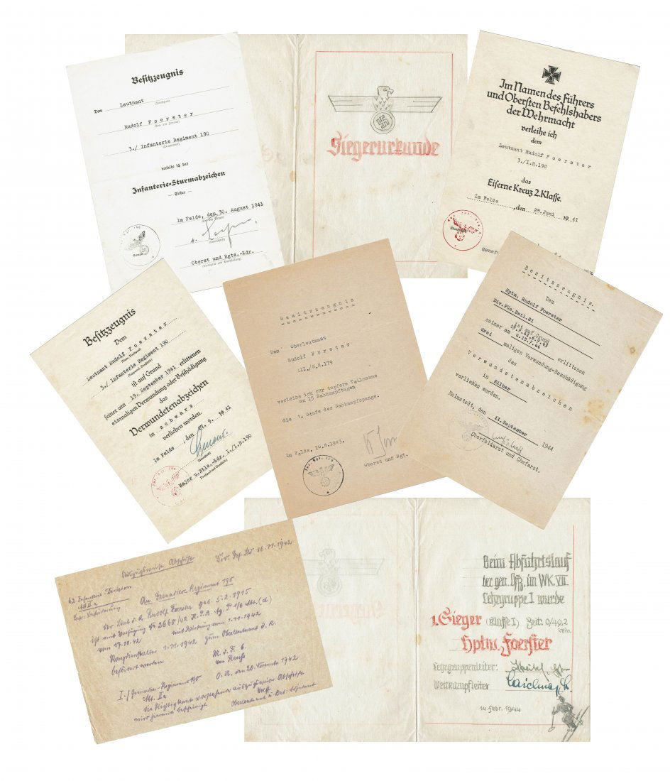 German WWII Award Documents - 62nd Infantry Division (1 of 8)