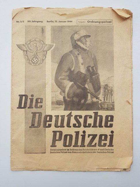 WWII Newspaper Ordungspolizei Die Deutsche Polizei 1944 (1 of 4)