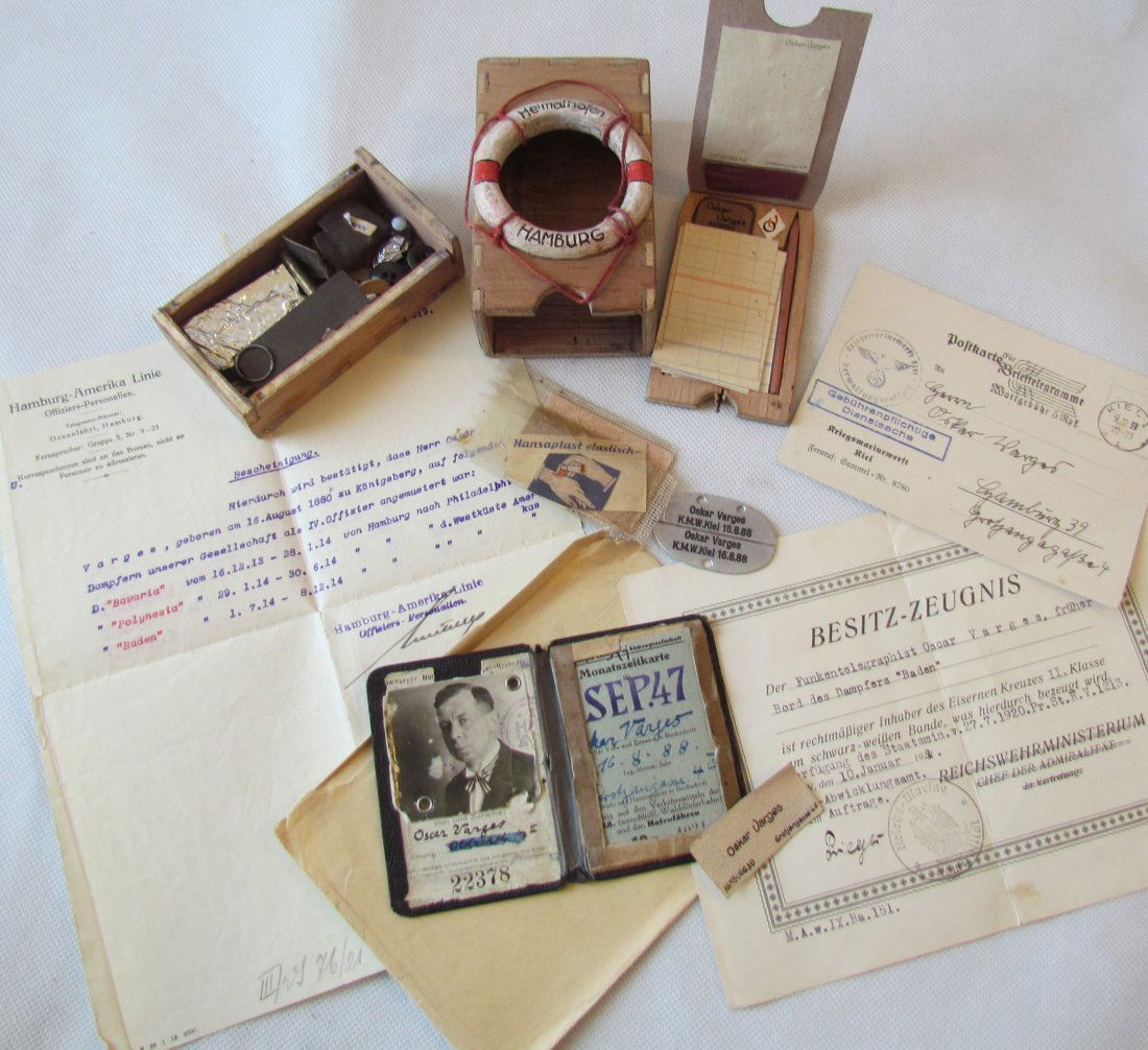 German Reichs Marine Documents, Souvenirs - WW1 (1 of 9)