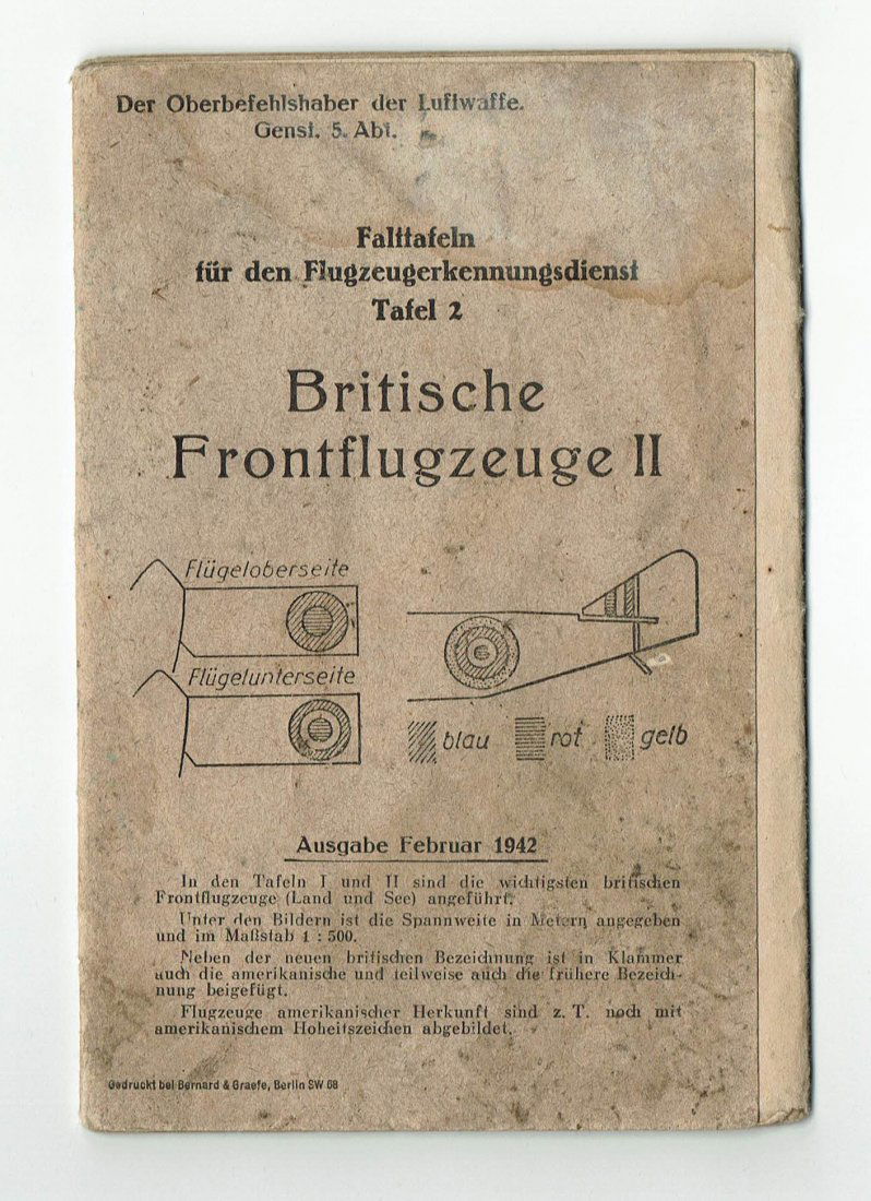 German WWII Luftwaffe Flip Book - British Aircraft (1 of 3)