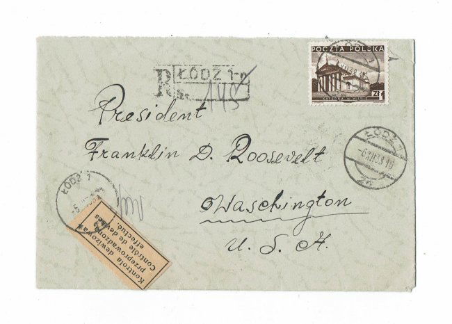 Envelope from Franklin. D Roosevelt Stamp Collection (1 of 3)
