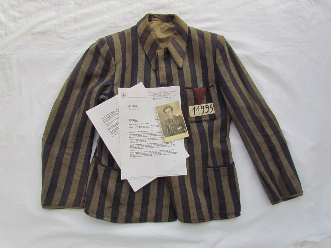 Concentration Camp Inmate Jacket and Cap - Holocaust (1 of 12)