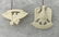 German Set of White Plastic Badges HJ (Hitlerjugend)