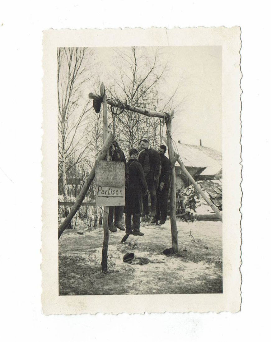 HANGED PARTISANS IN UKRAINE BY GERMANS DURING WW2 (1 of 2)