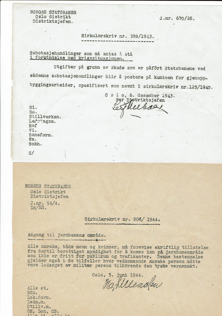 2 RARE NORWEGIAN DOCUMENTS OF GERMAN OCCUPATION PERIOD (1 of 3)