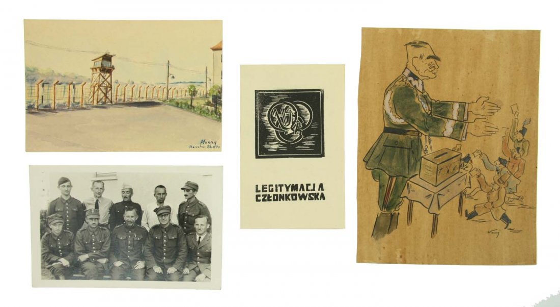 WW II Polish Officer Memorabilia Set Prenzlau Camp (1 of 9)