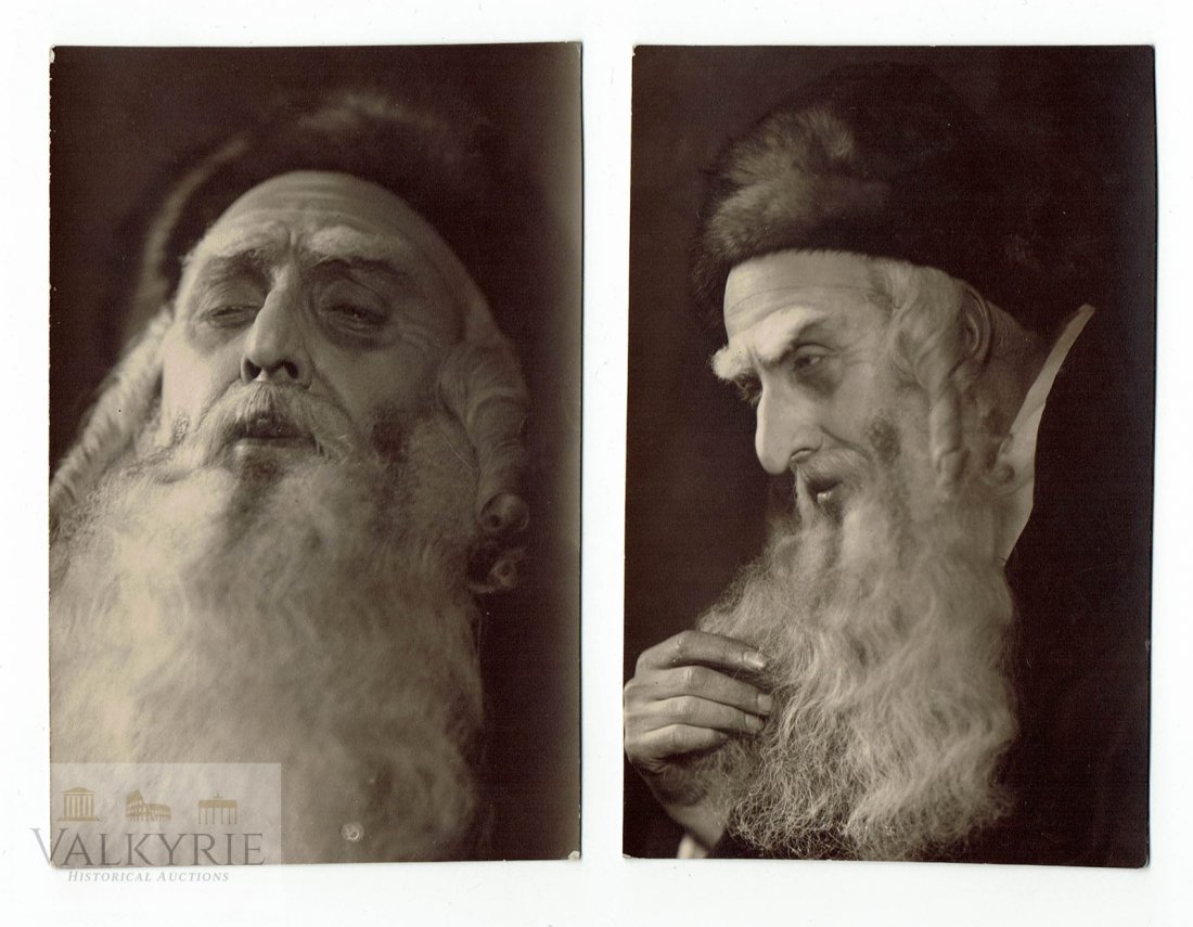 2 Rare 1910 Dated Photo Postcards of Old Jewish Rabbi (1 of 2)