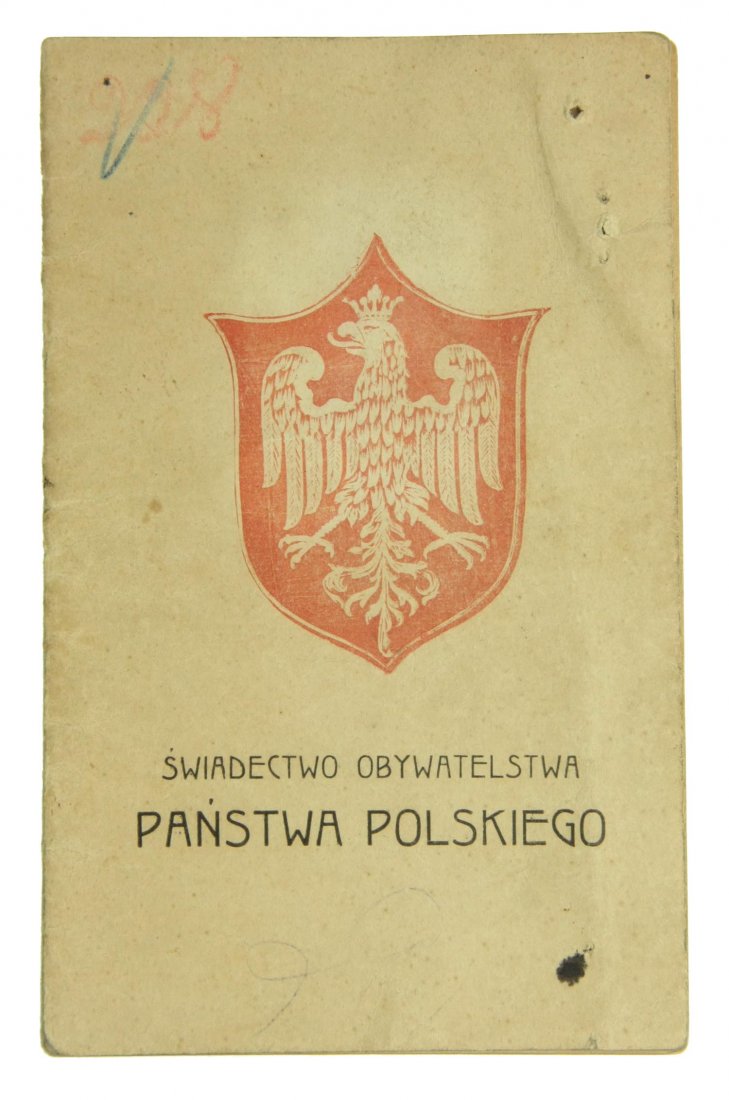 Polish Citizenship Certificate 1919 Rare (1 of 7)