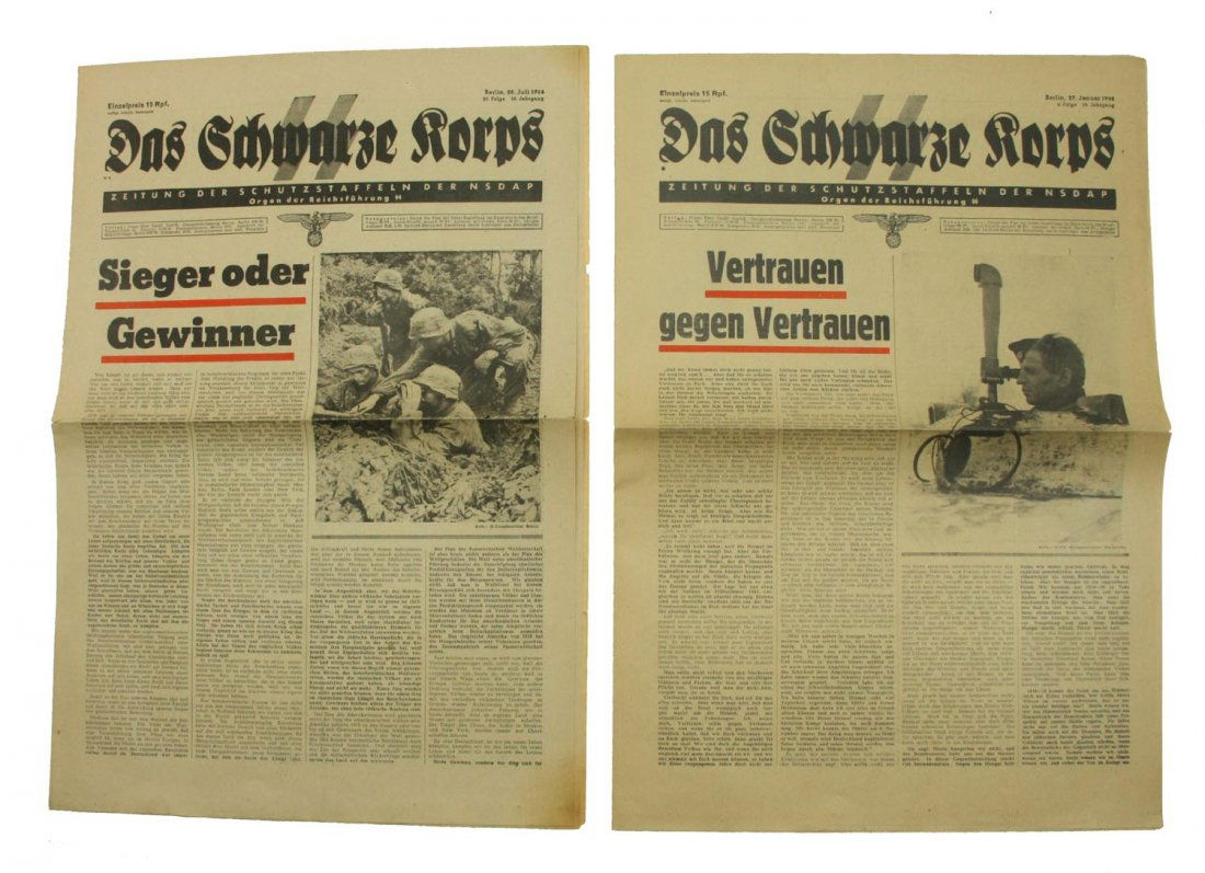 2 Numbers of SS Official Newspaper "Das Schwarze Korps" (1 of 14)