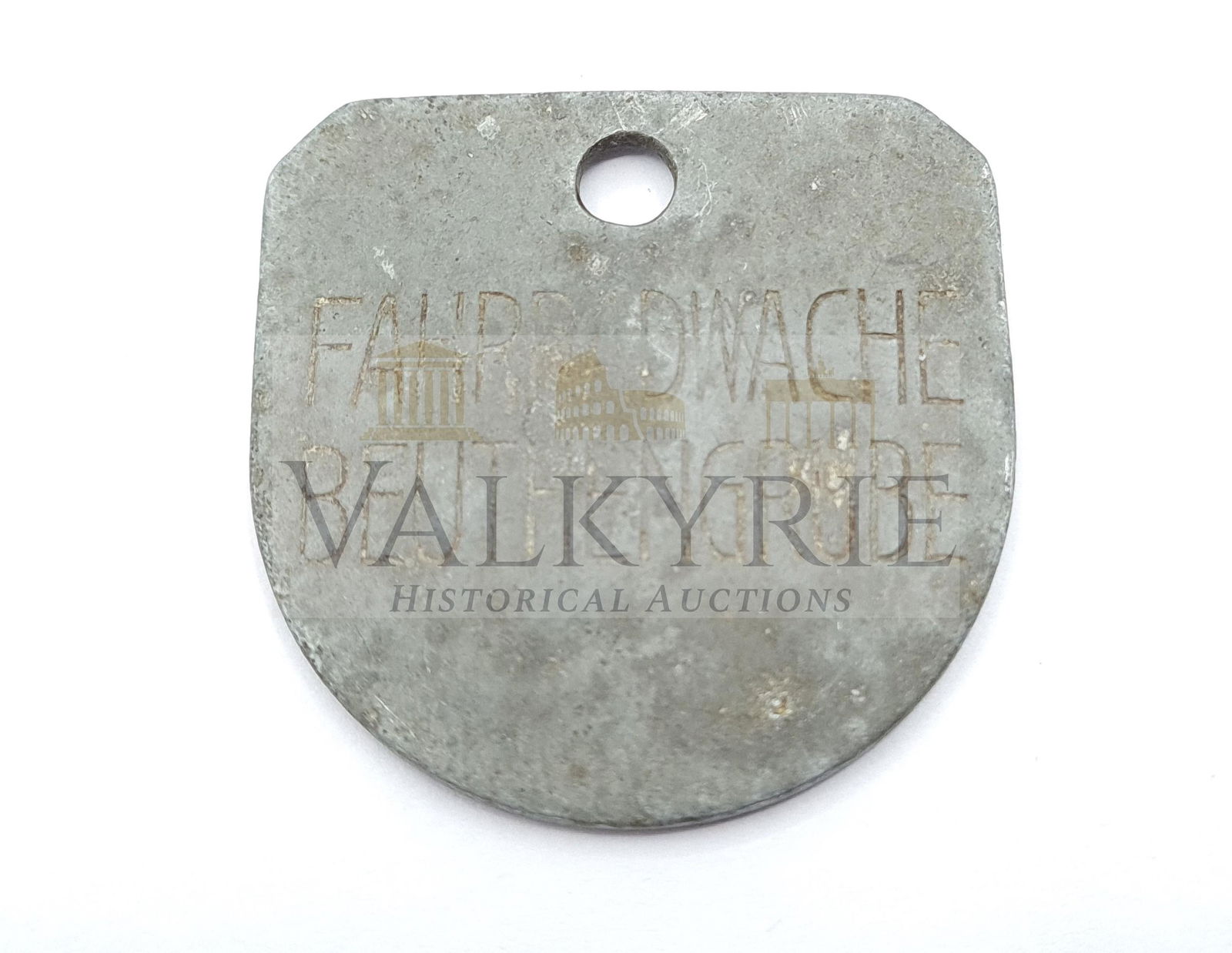 Relic Token for Bike Guard - Beuthengrube Mine: Relic token ground dug in Beuthengrube mine area that beloged to a bike guard who checked the mine area on a bicycle. It says "Fahrradwache - Beuthengrube" that means "Surveilance in bicycle in Beuthe