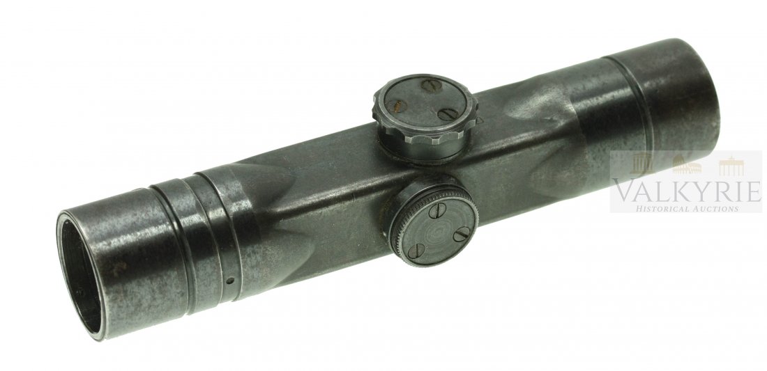 WW2 German G43 ZF4 Sniper Scope - ddx: Original German G43 Sniper Scope. Gewehr-Zielfernrohr 4-fach (Gw ZF4x) made by Voigtländer und Sohn, Braunschweig. serial number 63237. Fine condition as on photographs. Damaged optics. *********** I