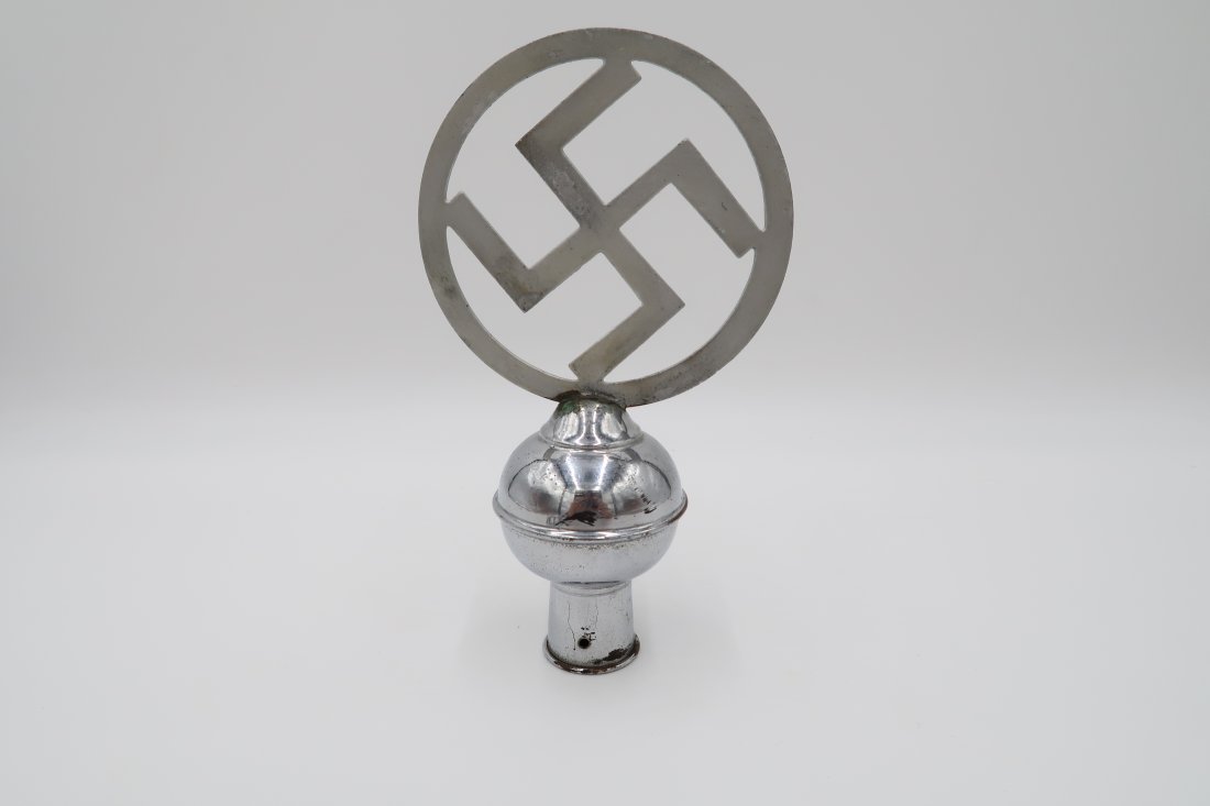 Early NSDAP Flag Pole Topper: Early NSDAP Flag Pole Topper, 8.25 x 4.5 inches.