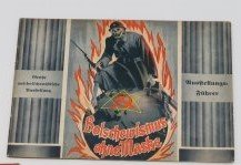3 Reich NSDAP - Bolshevism Without a Mask Very Rare: Bolshevism without a mask. Boocklet made after large anti-Bolshevik exhibition of the NSDAP. Vienna, Nordwestbahnhalle, December 1938 to February 1939. Postcards is very popular from this event but bo