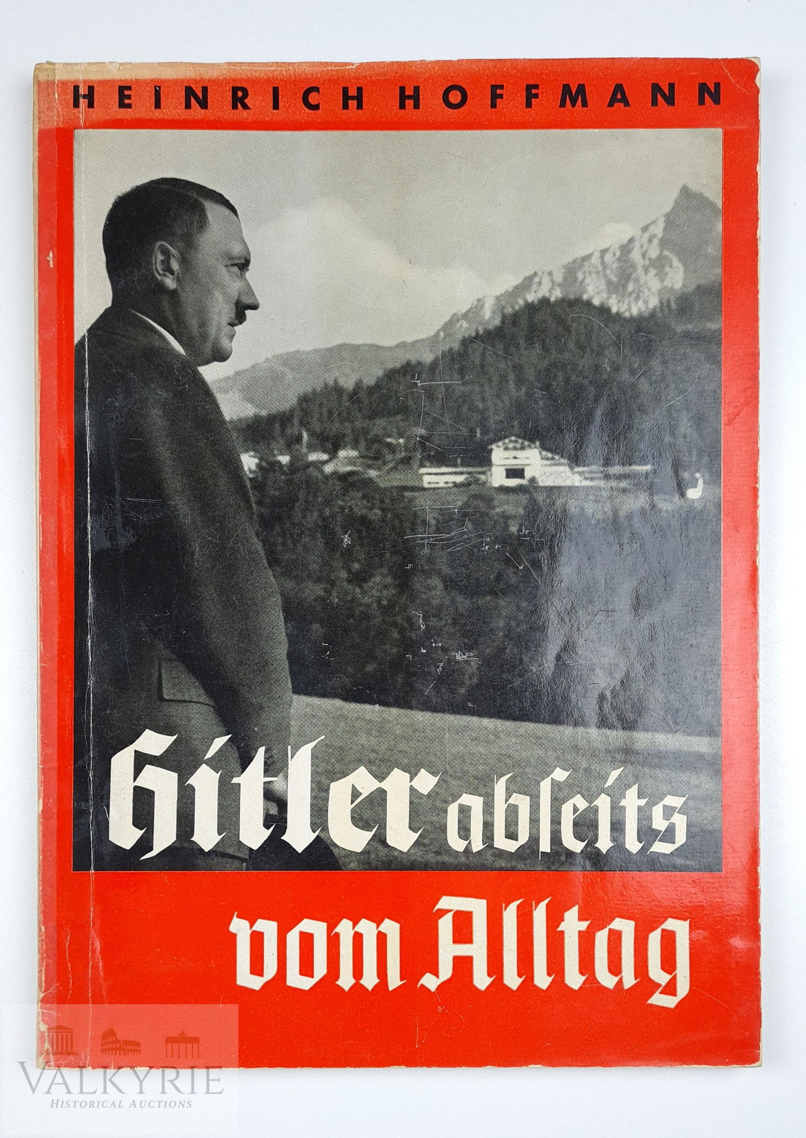 Photo Book "Hitler, His Private Daily Life" by Hoffmann: Heinrich Hoffmann photo book called "Hitler Abseits vom Alltag" (Hitler, His Private, Daily Life). This is a softcover edition with 96 pages containing 100 photos of Adolf Hitler in his surroundings a