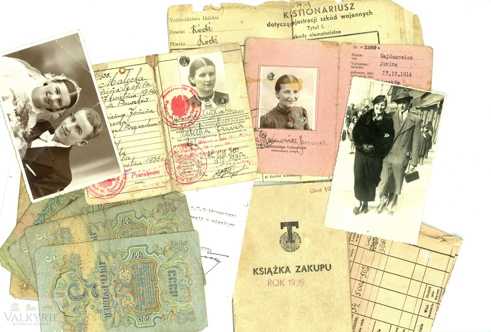 Big Set of Documents to Polish Couple - Slave Labourer (1 of 20)