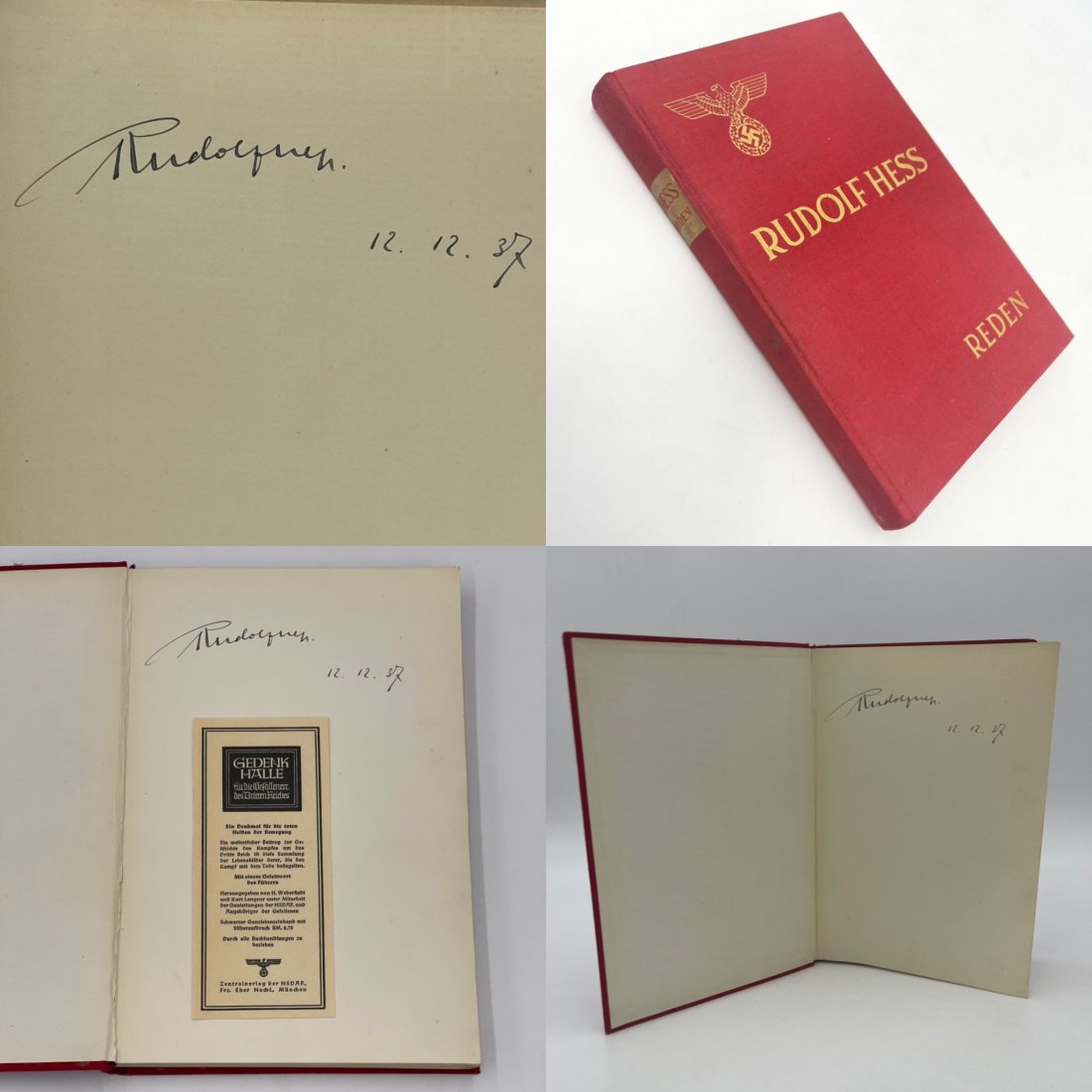 Rudolf Hess Signed Book (1 of 5)