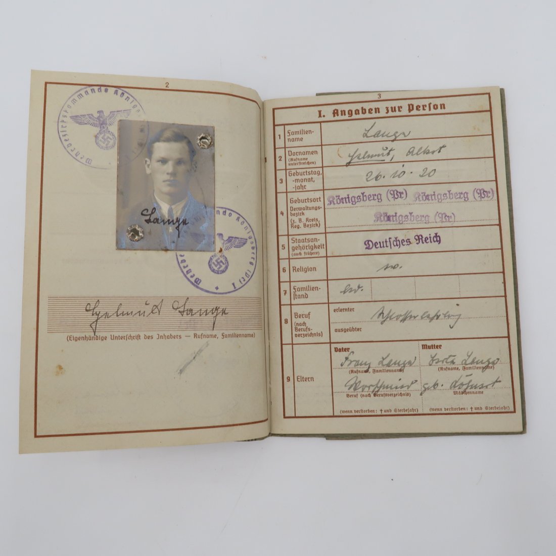 German WWII Wehrpass (1 of 3)