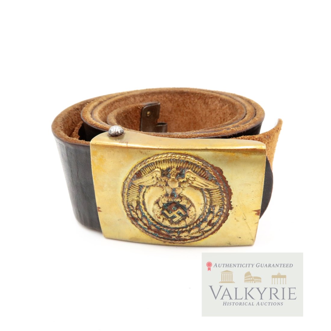 Hitler Youth HJ Belt and Buckle: Hitler Youth HJ Belt and Buckle, small size early variant.