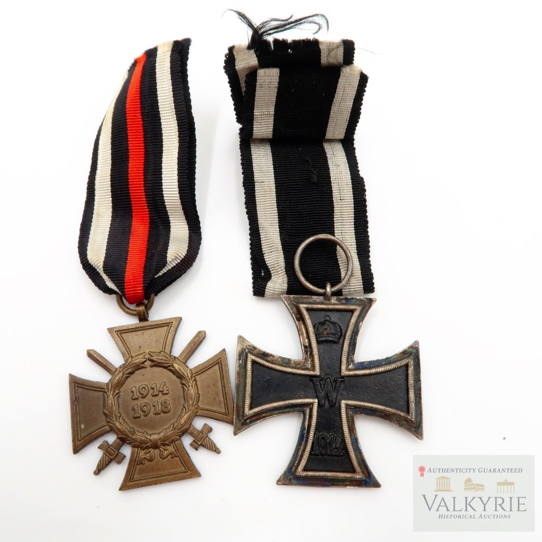 German WWI Iron Cross + Hindenburg Cross Set (1 of 2)