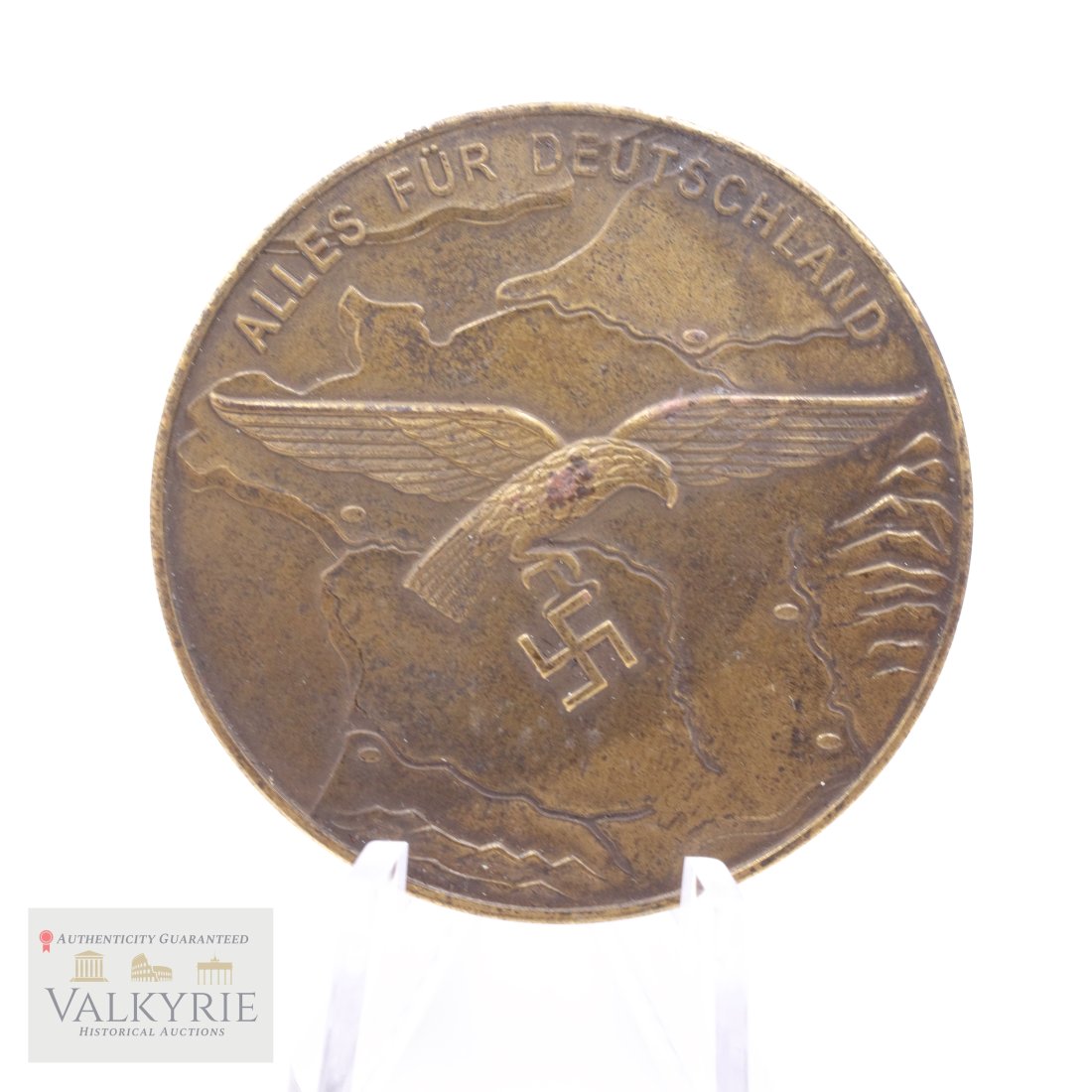 German Luftwaffe Air District Belgium - Northern France Medal: German Luftwaffe Air District Belgium - Northern France Medal. German Luftwaffe Air District Belgium - Northern France Medal for Meritorious Achievements Table Medal. The reverse reads "Fur Treue Dien