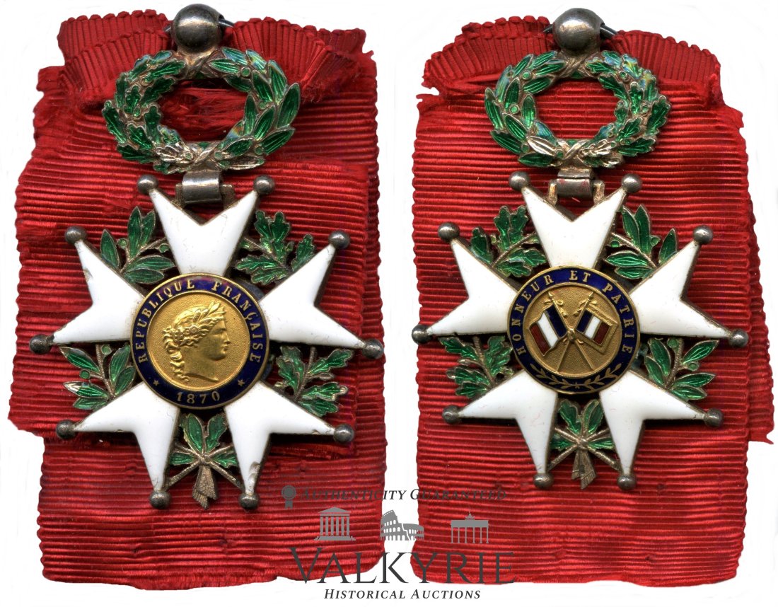 French Legion of Honor Medal.: French Legion of Honor Medal. The Legion of Honor (National Order of the Legion of Honor) is the highest French order of merit for military and civil merits, established in 1802 by NapolÃ©on Bonapar