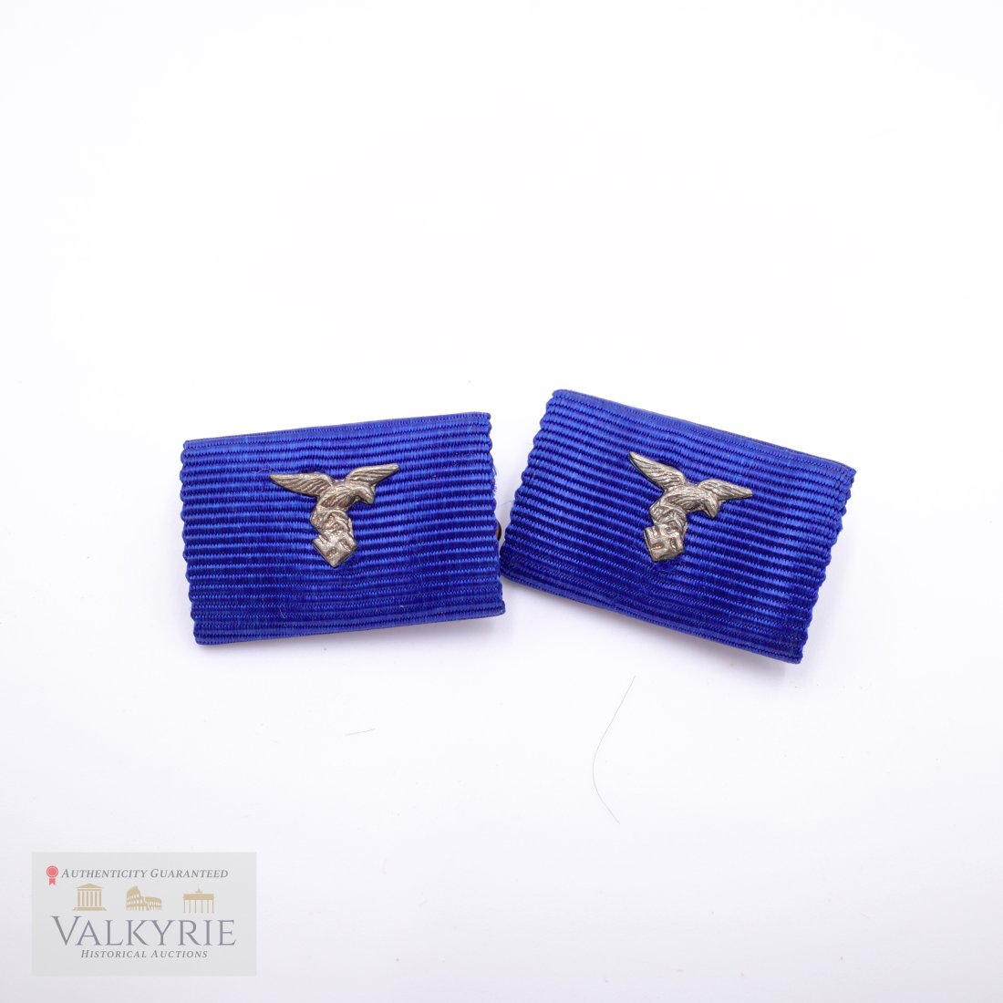 Nazi Luftwaffe Long Service Ribbon Bar (Set of 2): Bar is a single Luftwaffe Long Service. Metal pin-back bar. SET OF 2.