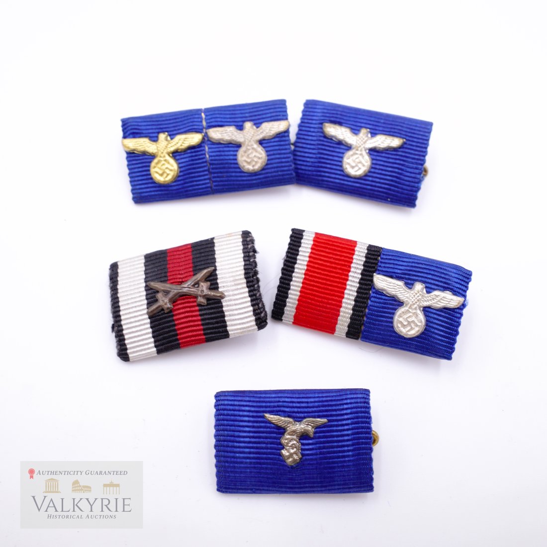 Nazi WWII Ribbon Bar Set (Set of 5): SET OF 5.....Assorted German ribbon bars