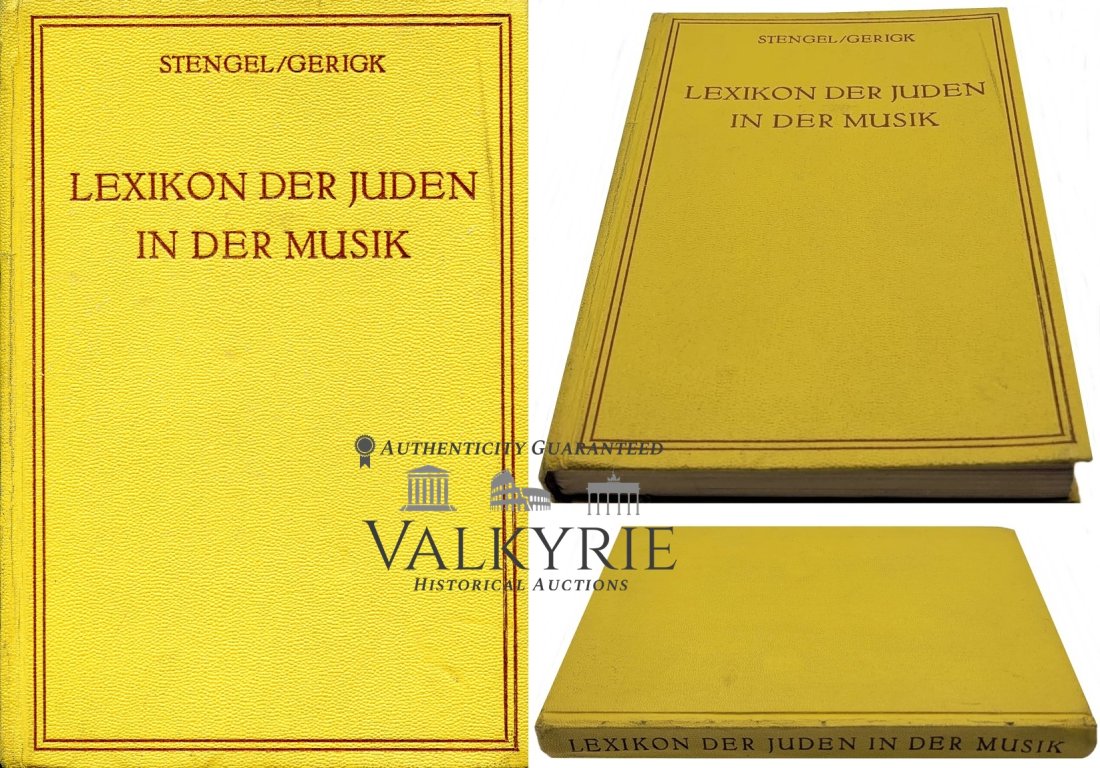 Official List of NSDAP-Reichsleitung of Jews in World Music: Official List of NSDAP-Reichsleitung of Jews in World Music StengelTheo, Gerigk Herbert; LEXIKON DER JUDEN IN DER MUSIK. MIT EINEM TITELVERZEICHNIS JÃœDISCHER WERKE (LEXICON OF THE JEWS IN MUSIC. WI