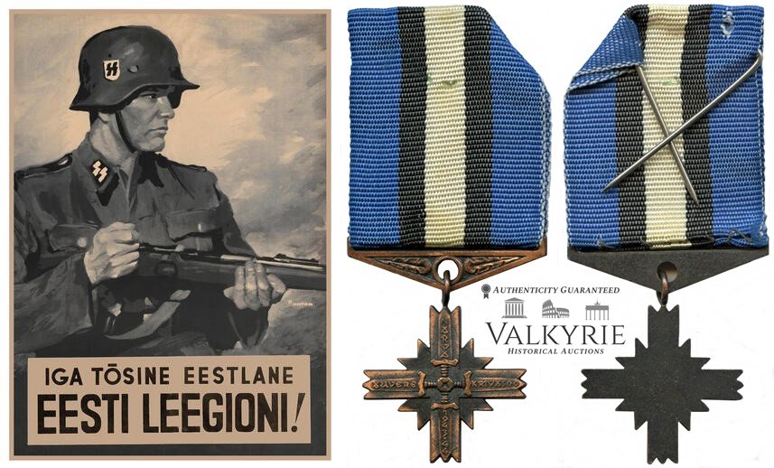 Estonia. Decorations for Veterans of Waffen-SS.: Estonia. Decorations for veterans of Waffen-SS & other unitsin Northern European & Baltic States During WW II around 100.000 Estonians fled to the West from Soviet occupation. Among them were tens of 