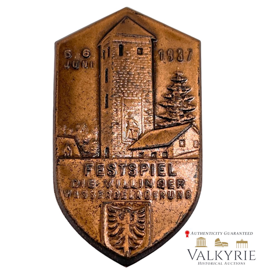 Rare Badge Festival The Villinger Water Revitalization 1937: Festival The Villinger water revitalization 1937. We don't find it other one like this . Very good condition.