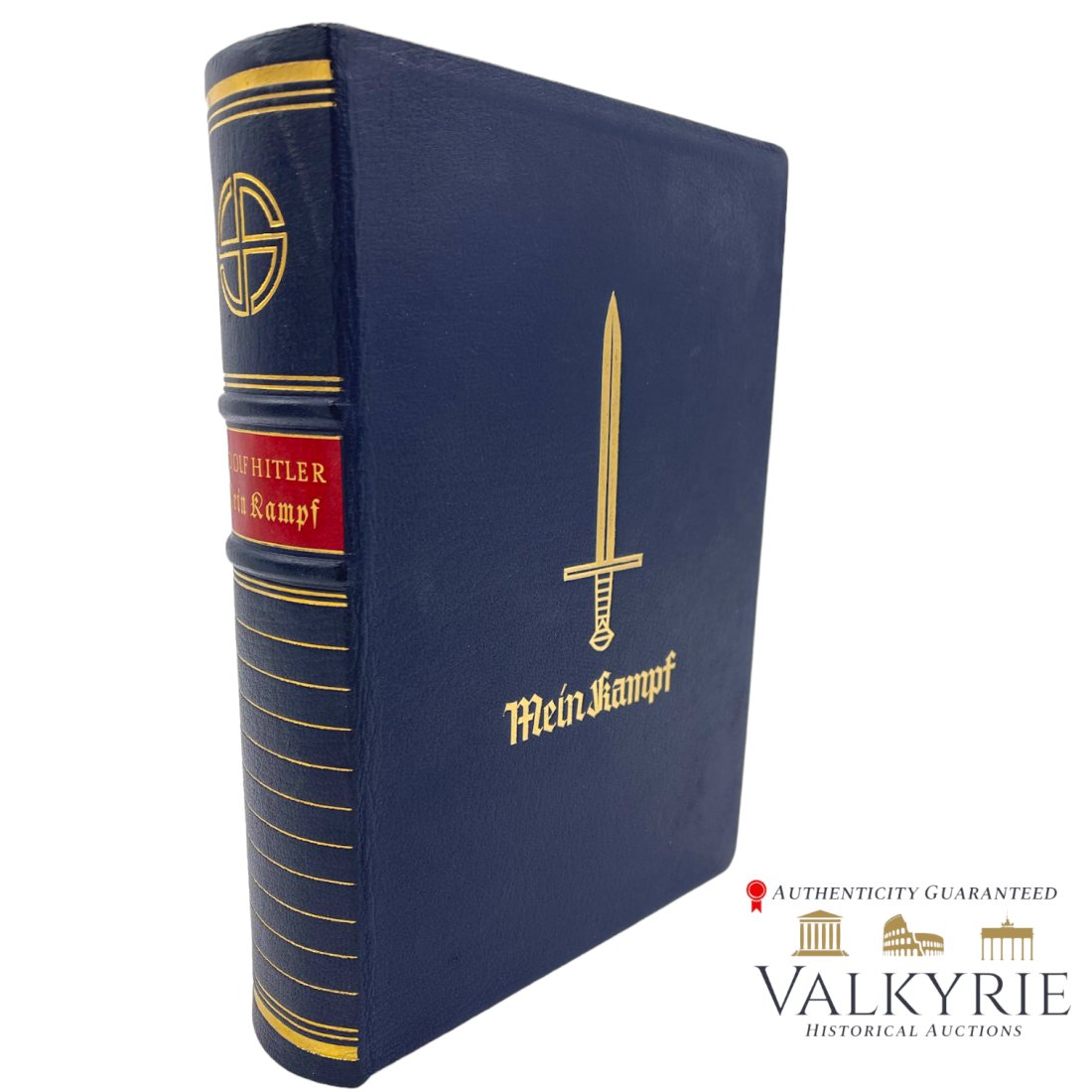 Mein Kampf Luxury Jubilee Edition 1939 - MINT Condition: Adolf Hitler's autobiography and political manifest. The copy that is offered for sale was published 1939 by Central Publishing House of the NSDAP, Franz Eher, Nachf. in Munich, Germany. In recognitio