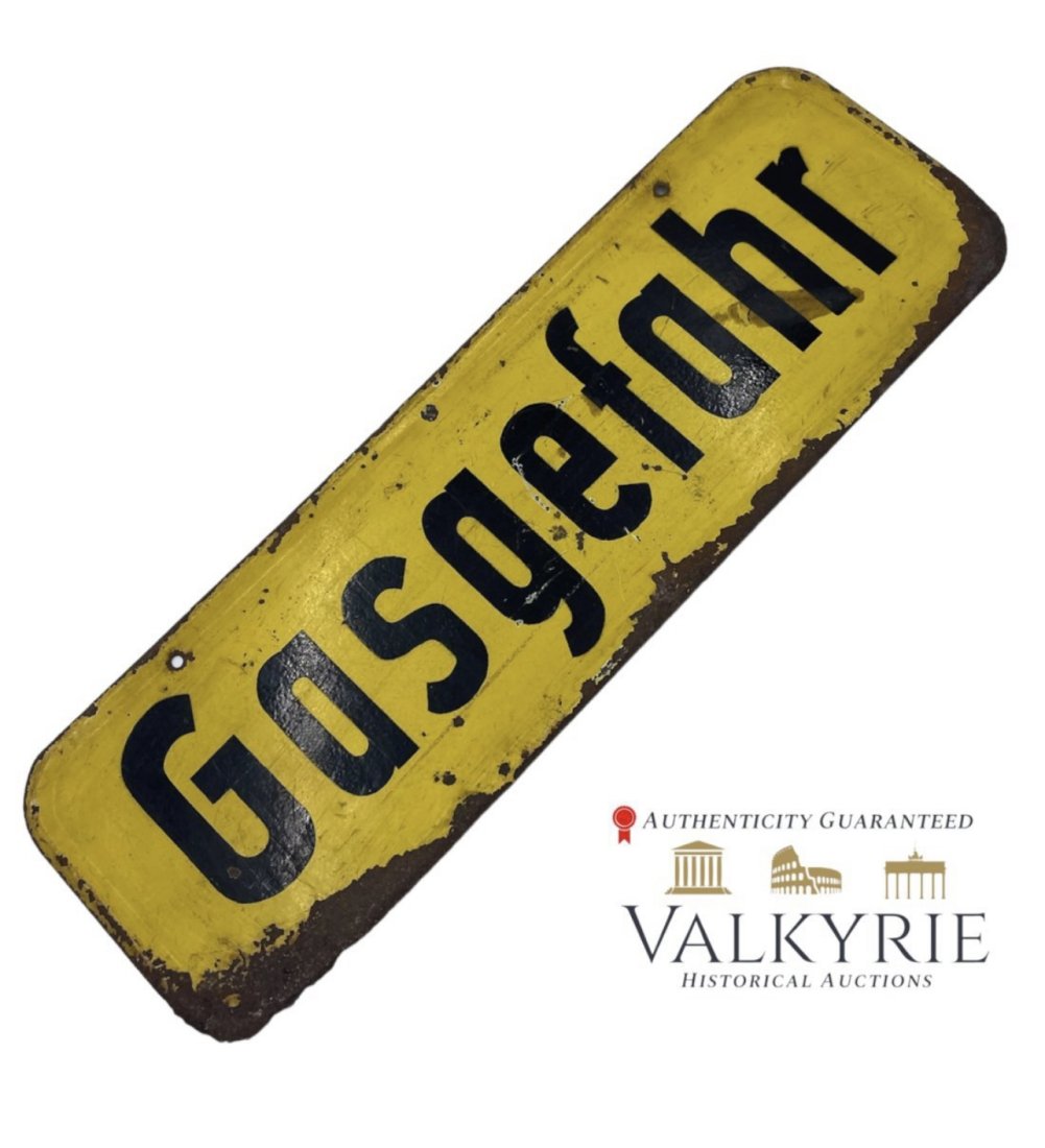 German WWII "Gas Hazard" Sign (1 of 3)